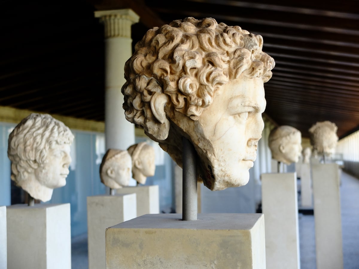 sculture al museo dell'Agorà di Atene