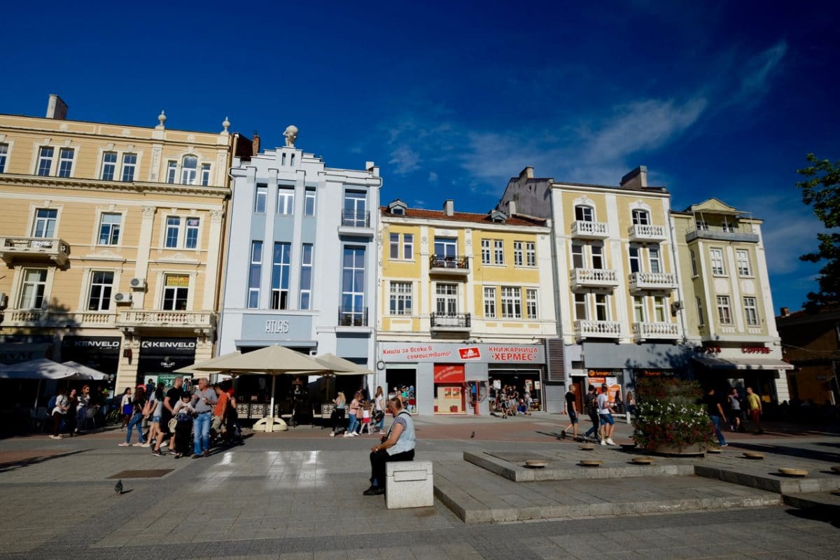 piazza della città bassa di Plovdiv