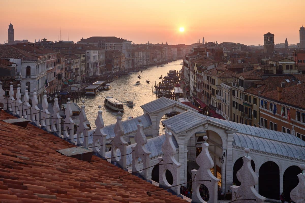 Tramonto dal Fondaco dei Tedeschi, Venezia