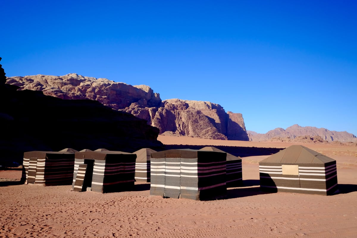 Giordania - campo tendato nel Wadi Rum