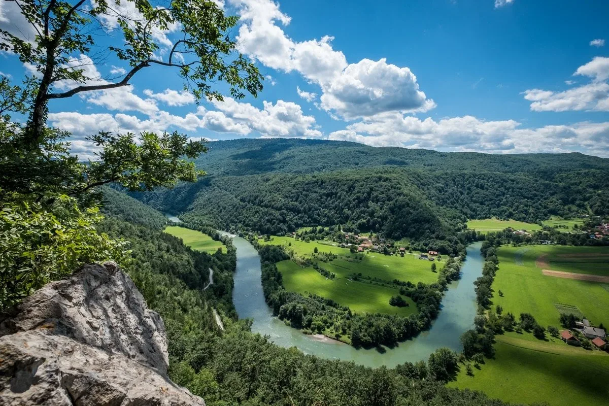 ansa di un fiume in Slovenia