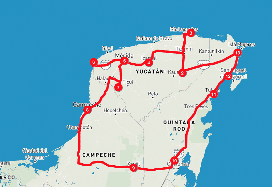 Itinerario Yucatan