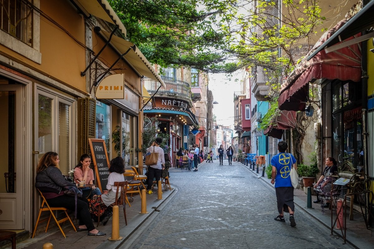 strada del quartiere di Balat a Istanbul 