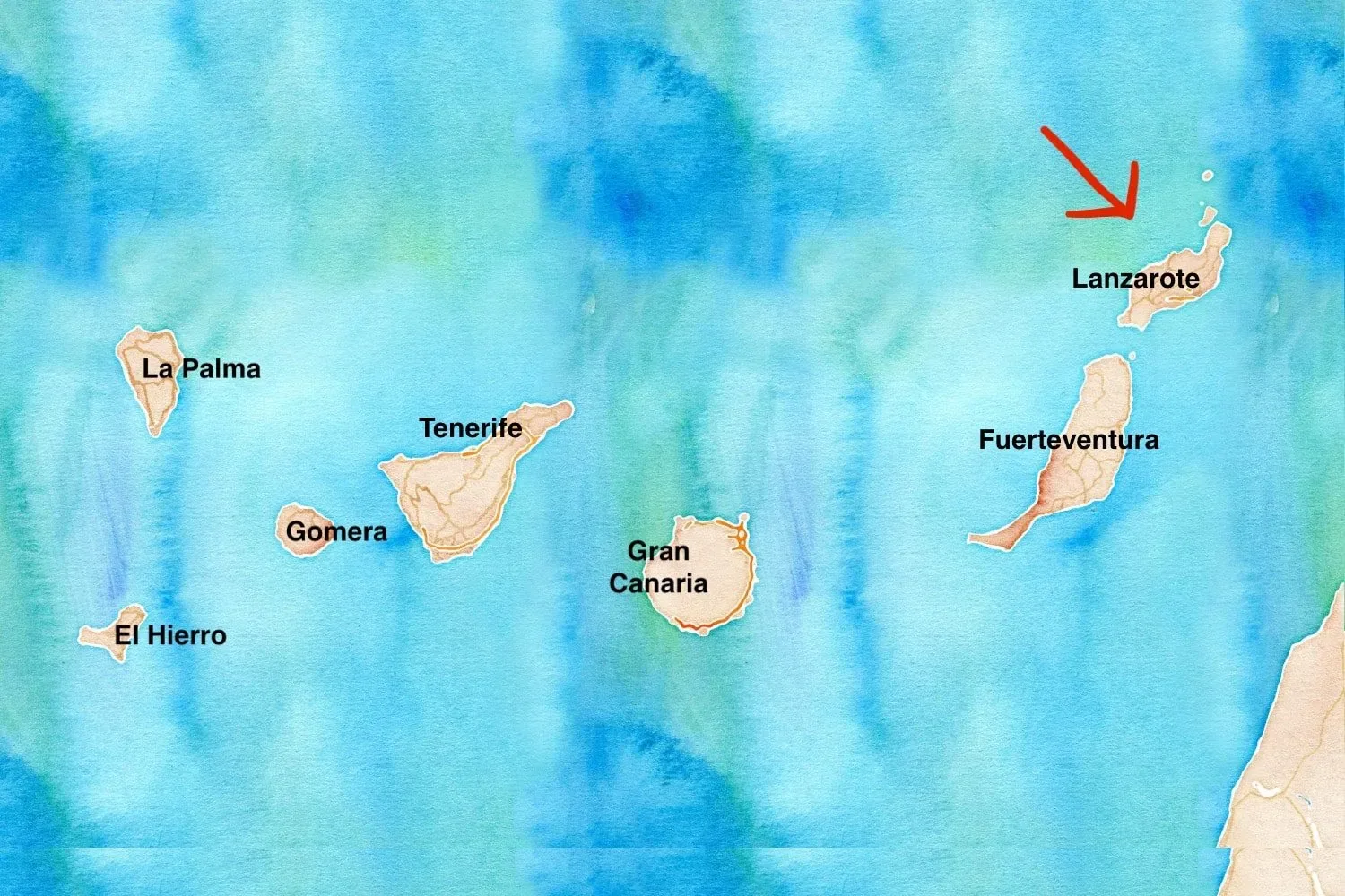 Mappa Lanzarote