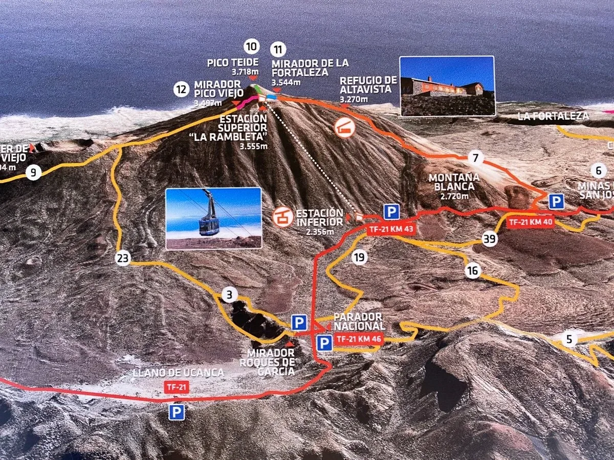 Vulcano Teide - cartina
