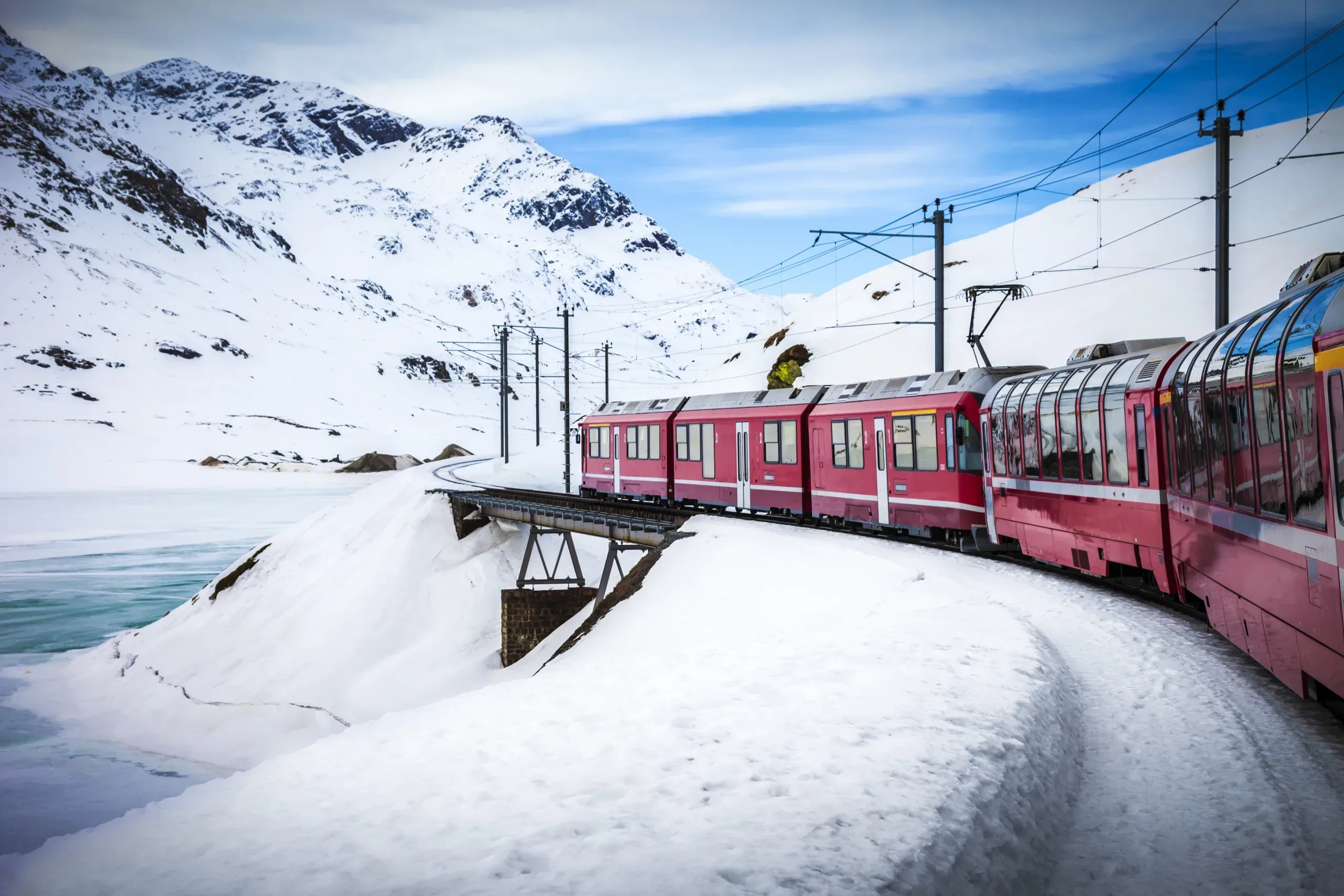 Bernina Express in inverno
