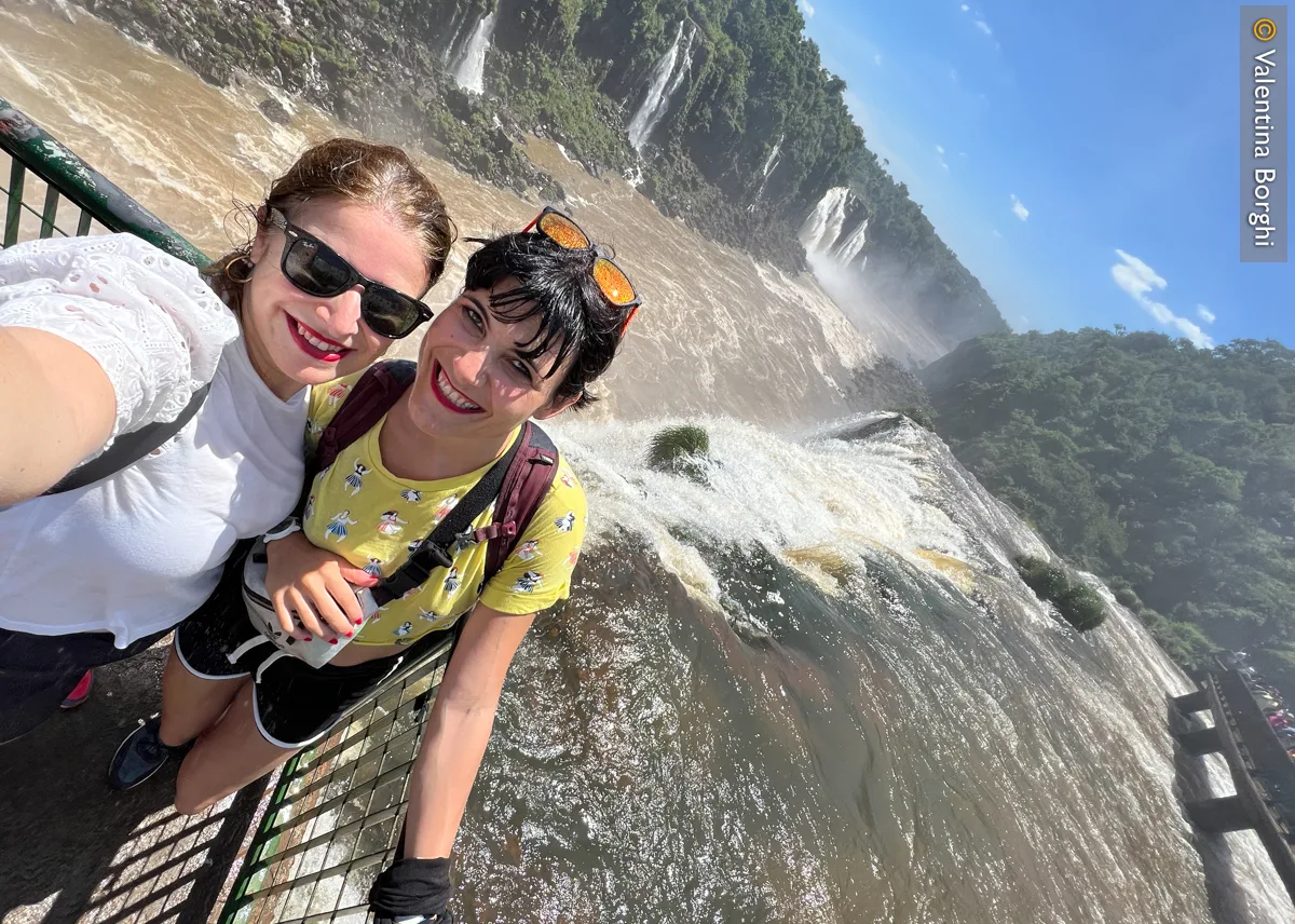 selfie alle cascate di Iguazu