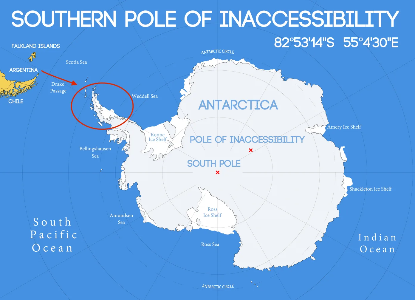 mappa dell'Antartide