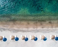 Resort in sardegna sul mare , vista aerea