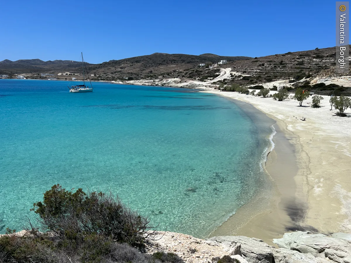 spiaggia di Prassa a Kimolos, Cicladi, Grecia