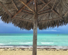 Ombrellone sulla spiaggia di Varadero, Cuba