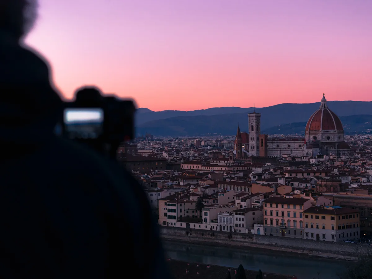 vista di Firenze al tramonto