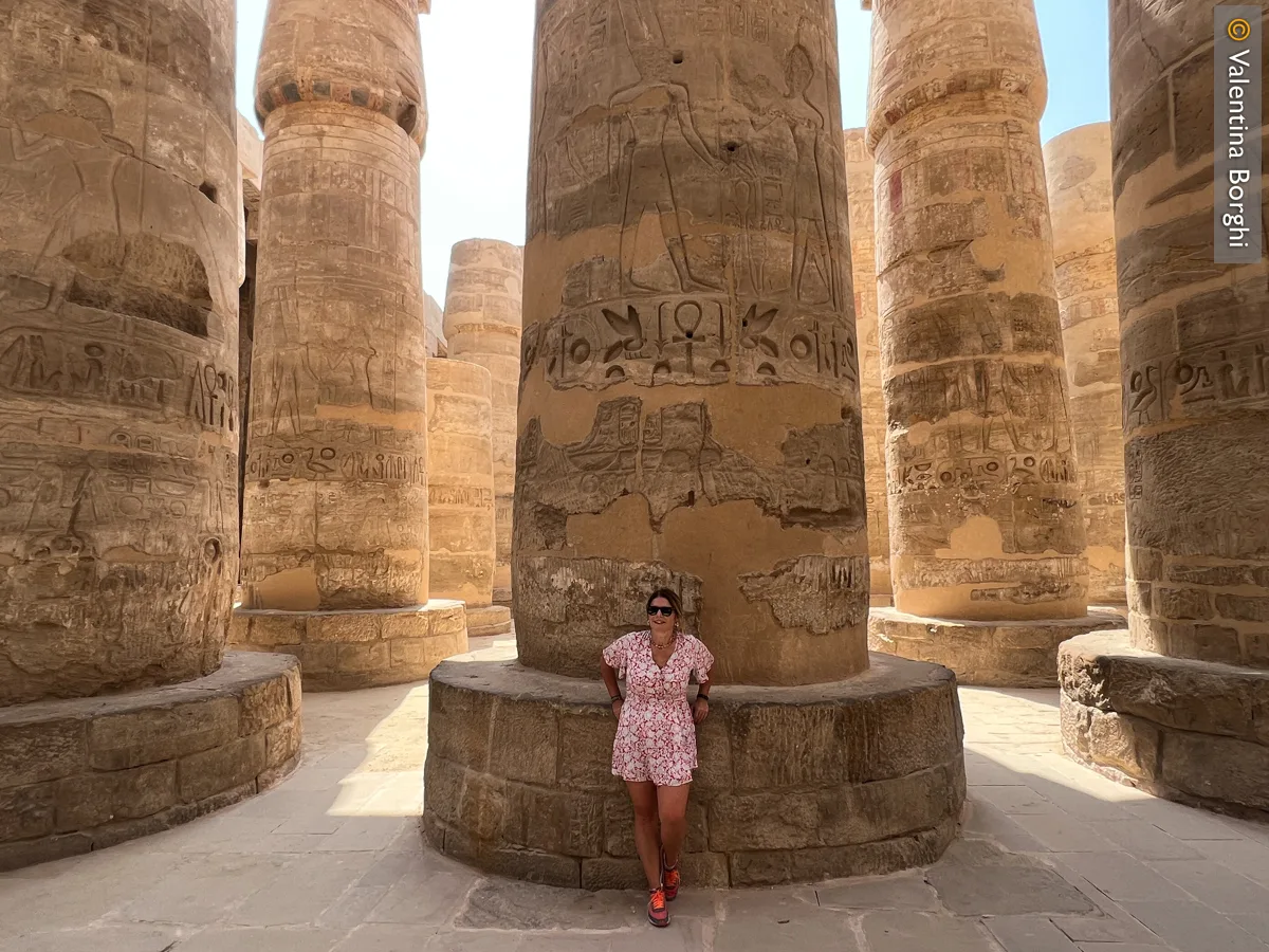 colonne nel tempio di Luxur, Egitto