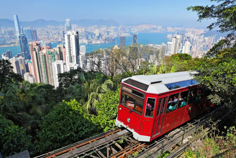 il Peak Tram a Hong Kong