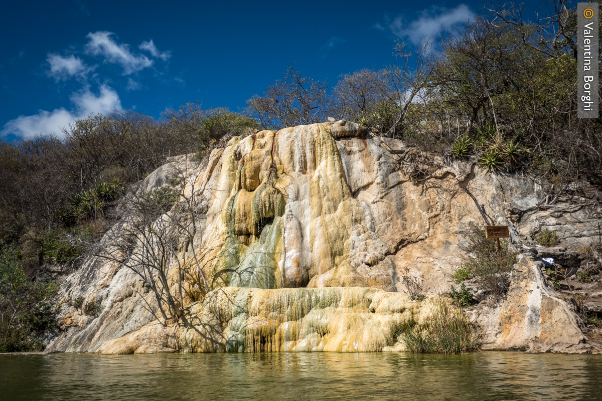 cascata pietrificata a Hierve el Agua, stato di Oaxaca