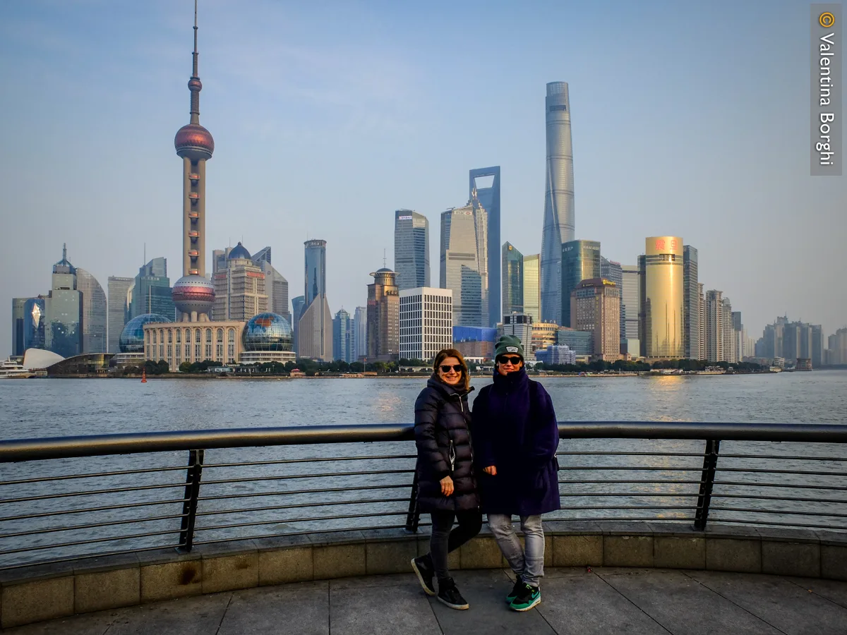 vista sui grattacieli di Pudong, Shanghai