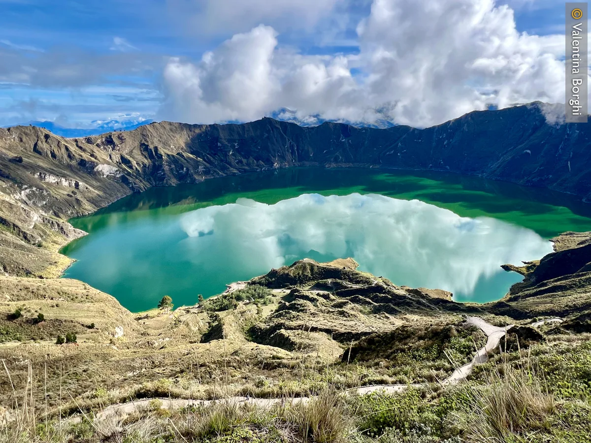 vista della laguna Quilotoa, Ecuador