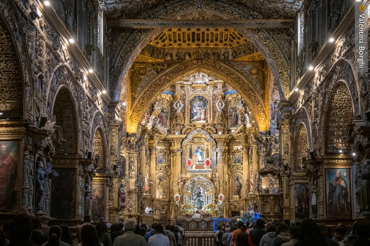 interno dell'Iglesia di San Francisco, Quito, Ecuador