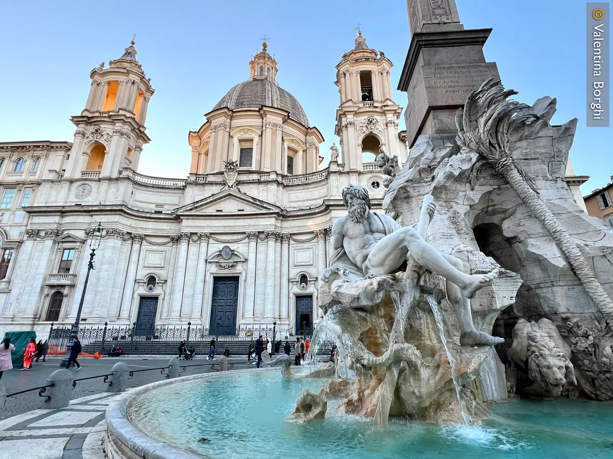 Piazza Navona, la fontana del Bernini, Roma