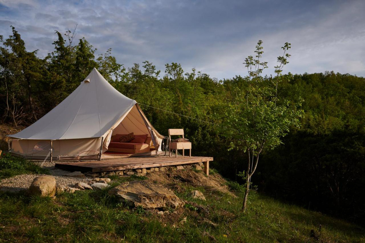 Glamping in toscana, agricola ombra