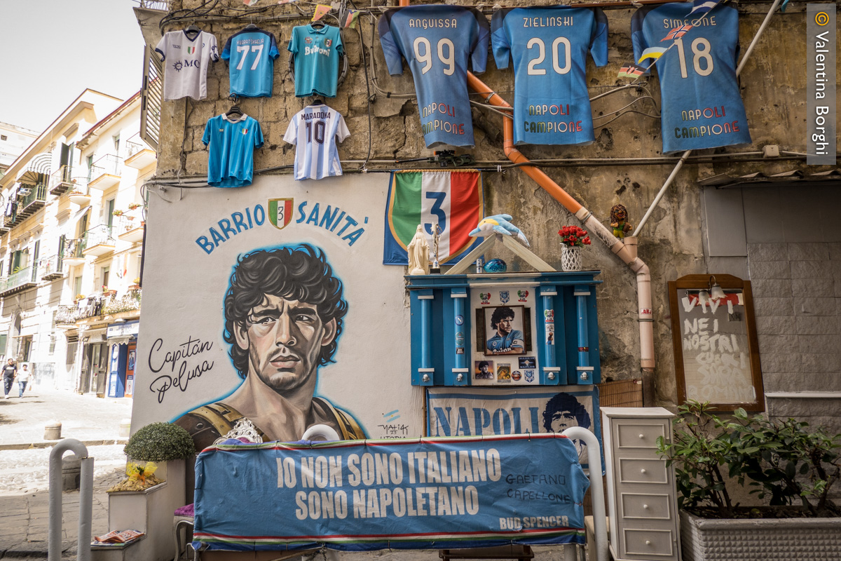 murales dedicato al Napoli nel Rione Sanità