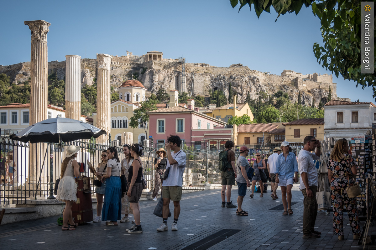 la piazza di Monastiraki, Atene