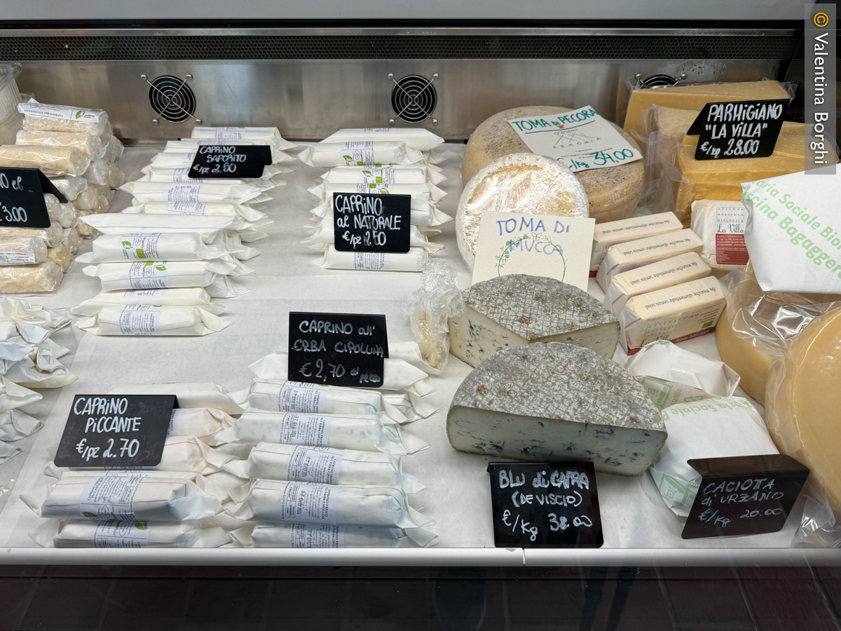 Formaggi nella Bottega della Cascina Bagaggera, Montevecchia