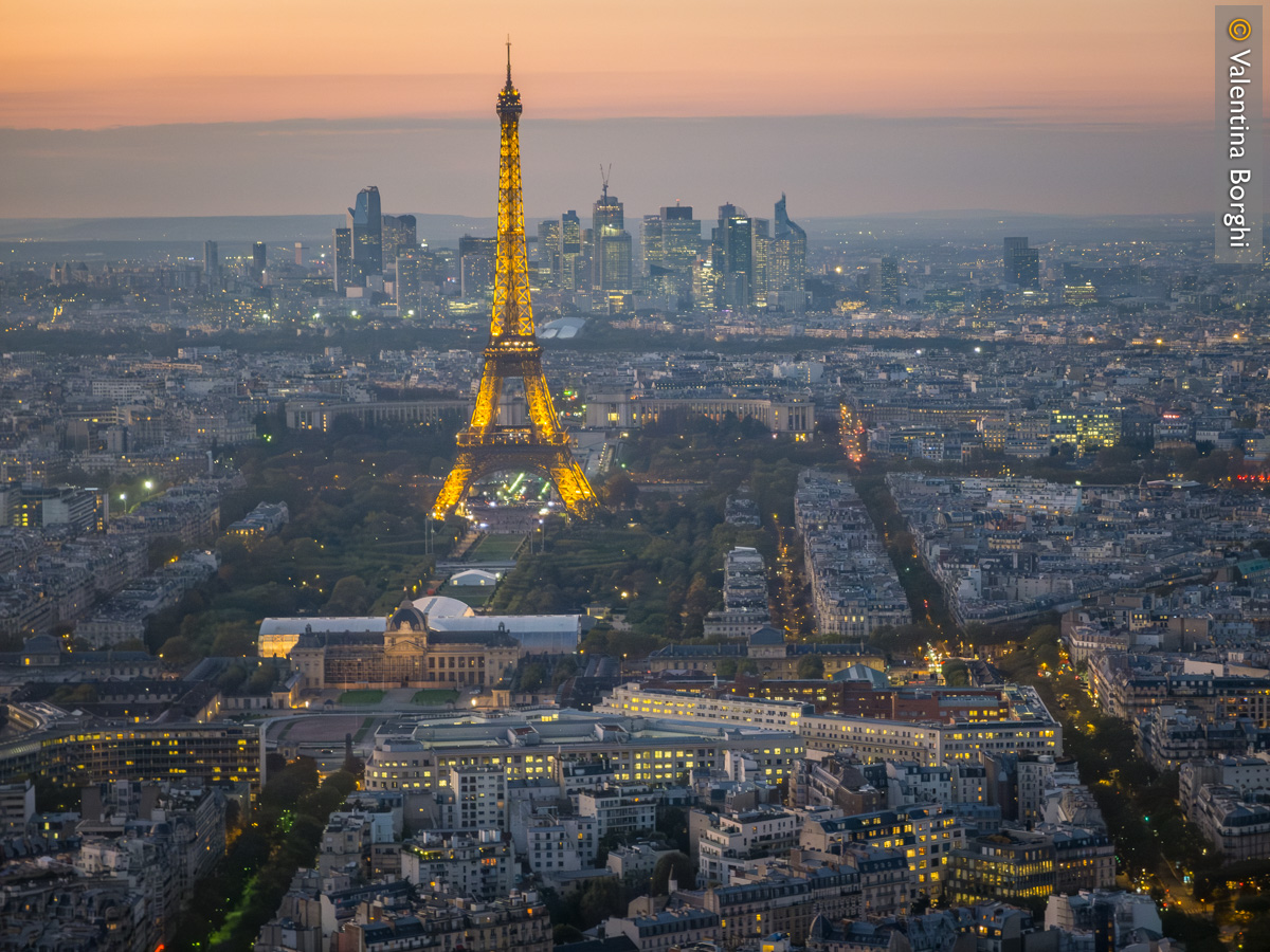 la Tour Eiffel vista dalla Tour Montparnasse, Parigi
