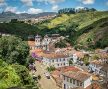 Vista su Ouro Preto, Minas Gerais, Brasile