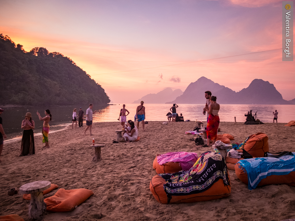 tramonto a El Nido, Palawan, Filippine