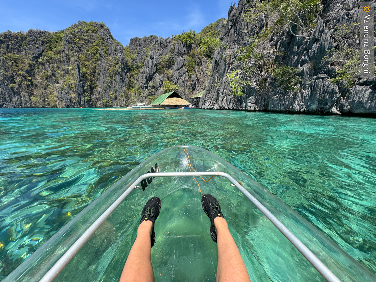 In kayak nelle Twin Lagoons, Coron, Palawan