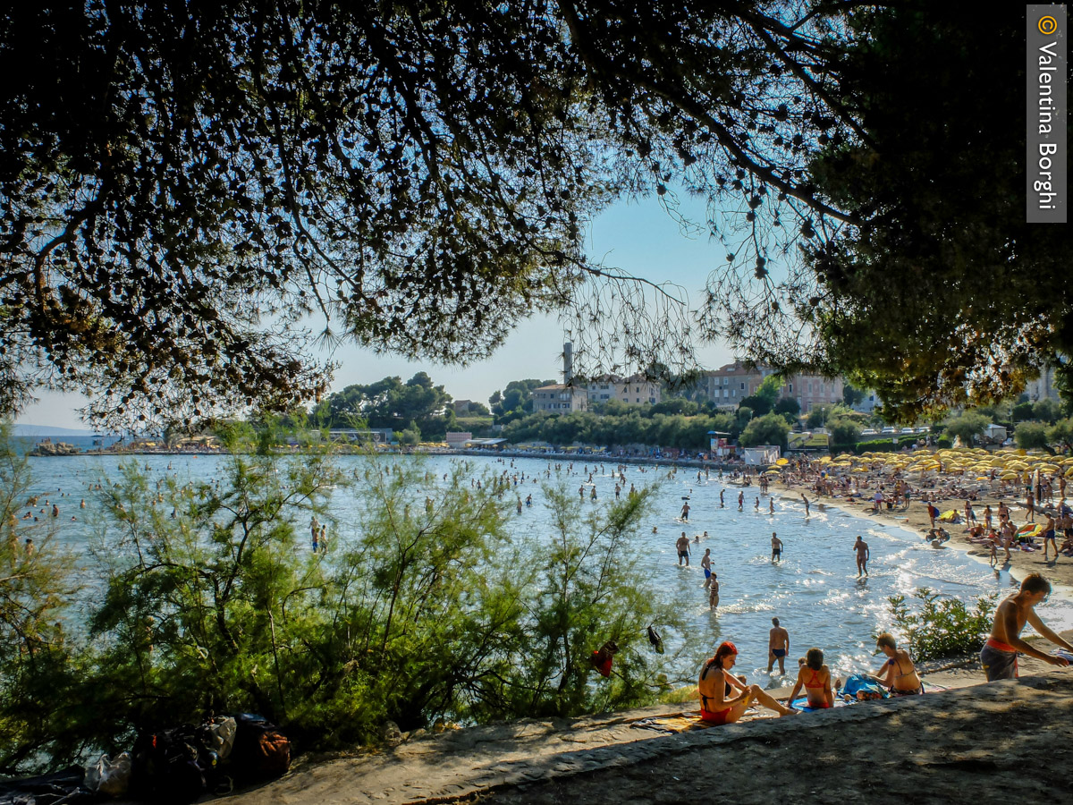 spiaggia di Bacvice a Spalato, Croazia