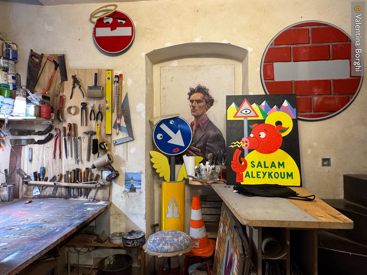 Studio-Atelier di Clet a Firenze