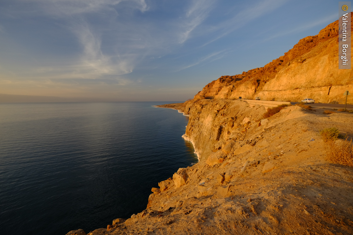 strada lungo il Mar Morto, Giordania