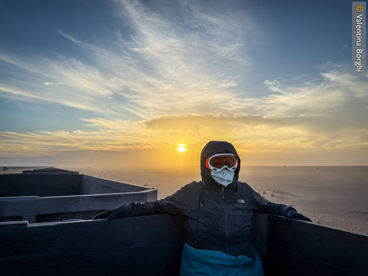 io sul treno del ferro in Mauritania