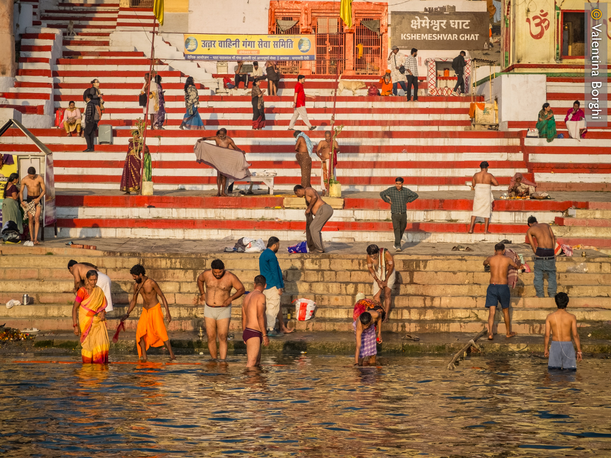 Ghat sul Gange a Varanasi, India