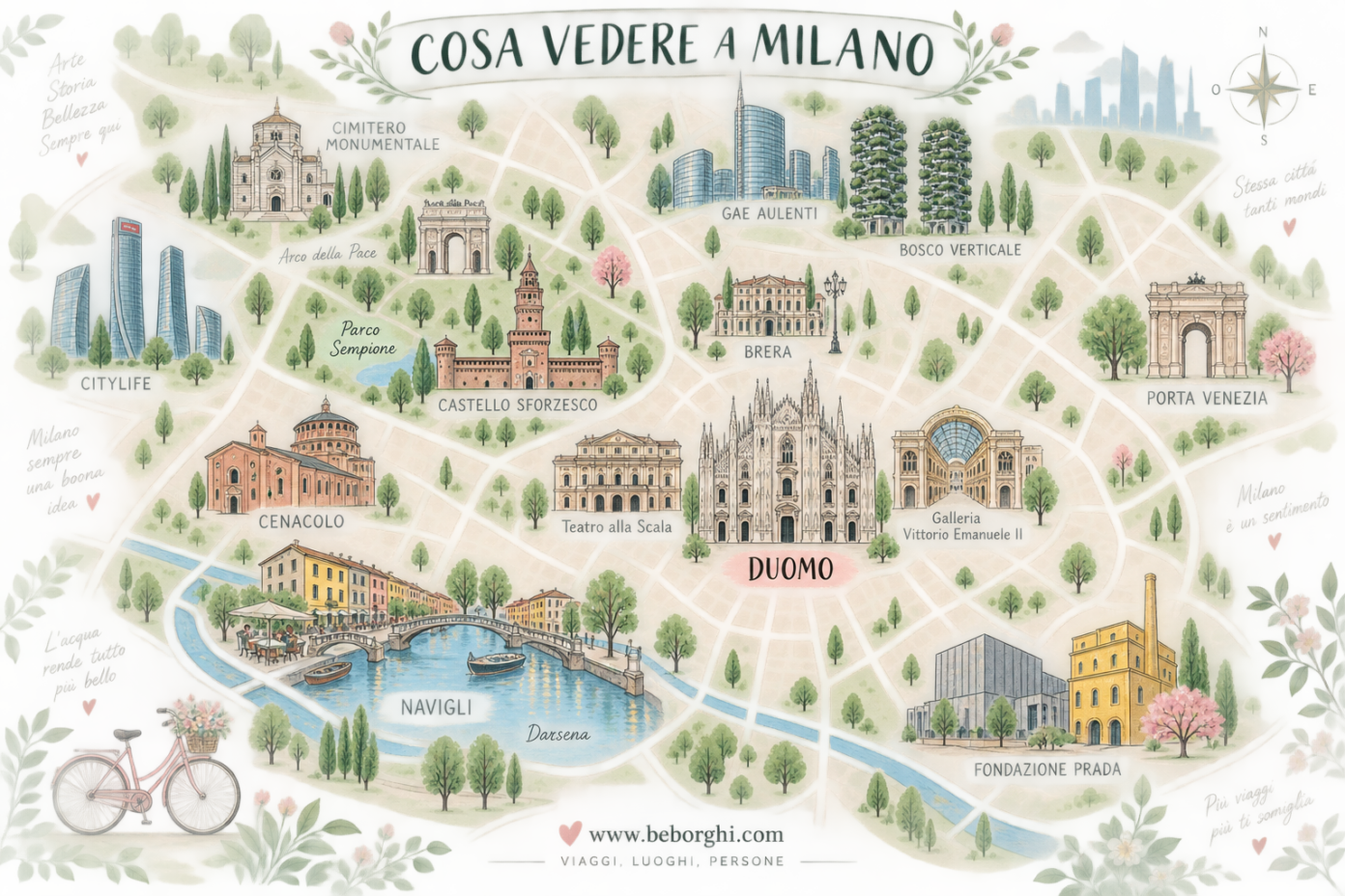 Mappa Cosa vedere a Milano