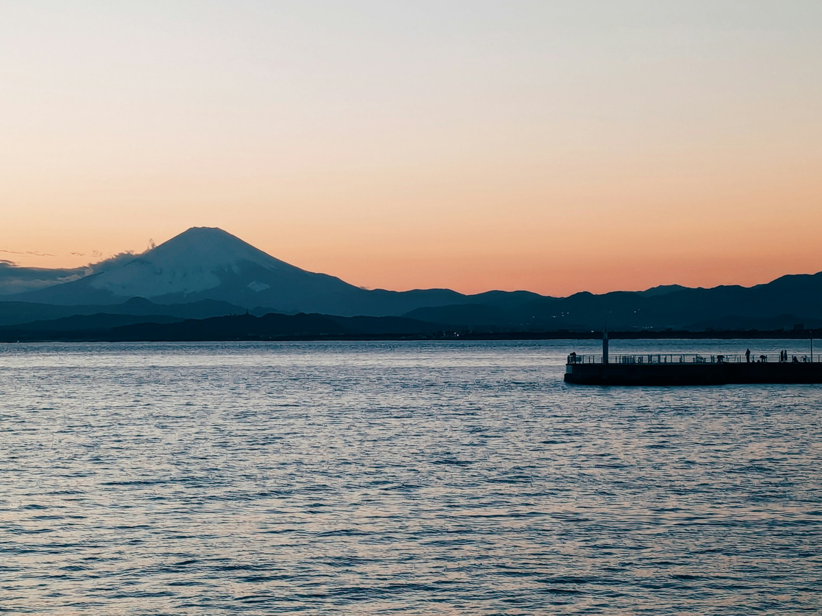 vista del Mt. Fuji da Enoshima