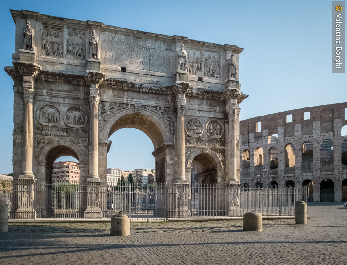 colosseo e arco di Costantino, Roma